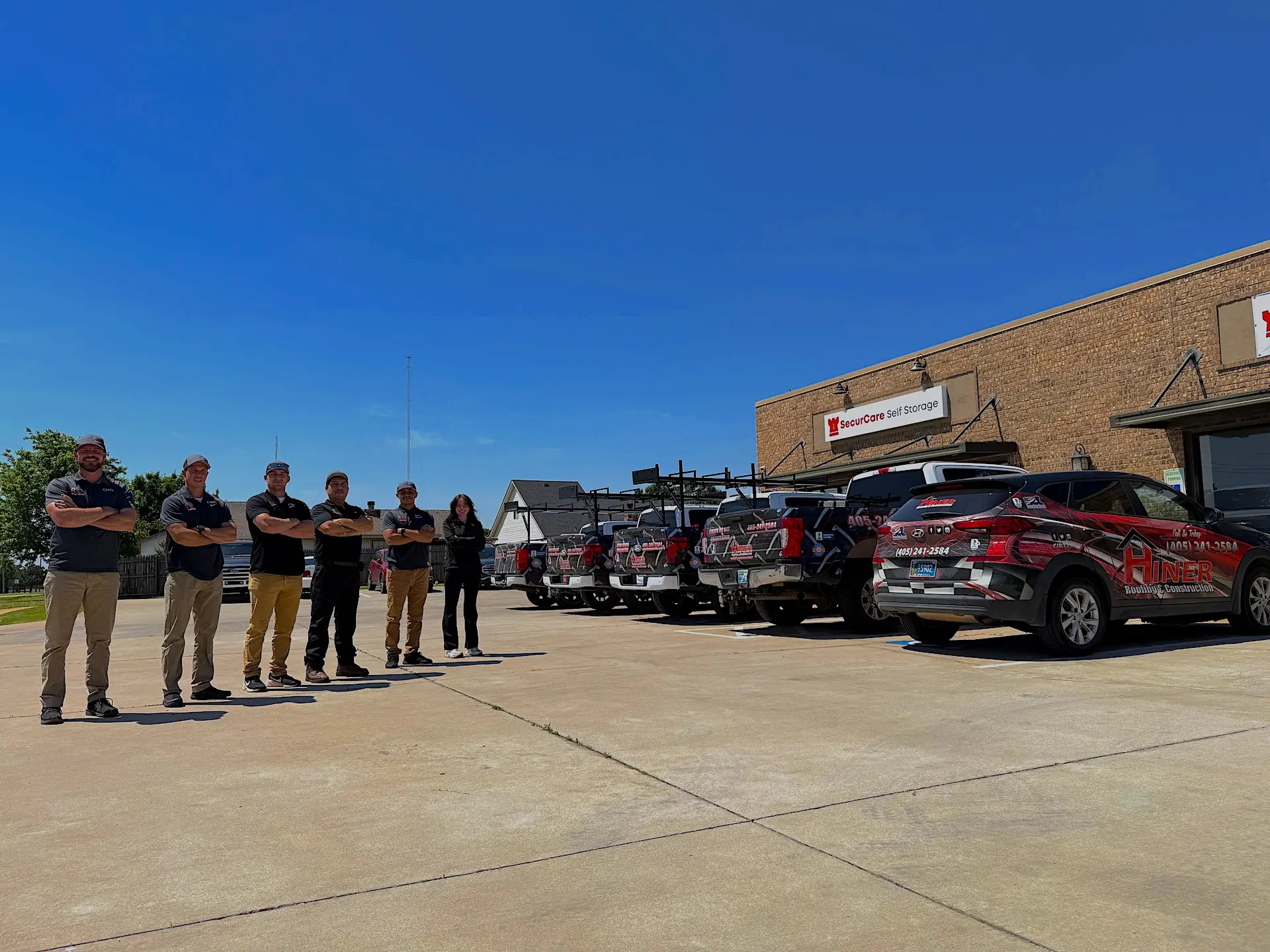 Roofing contractor in Oklahoma City performing roof inspection