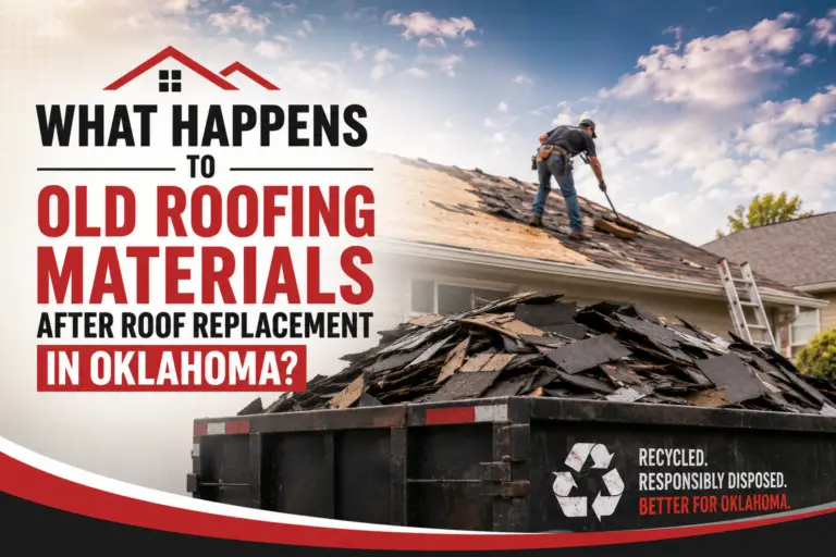 Old Roofing Materials After Roof Replacement in Oklahoma